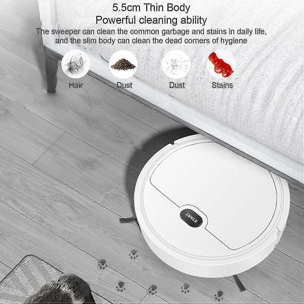 Automatic Robot Vacuum Cleaner, Robot Vacuum For Tile Floors, 3-in-1 Robot Vacuum Cleaner, Vacuum